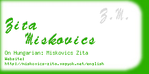 zita miskovics business card